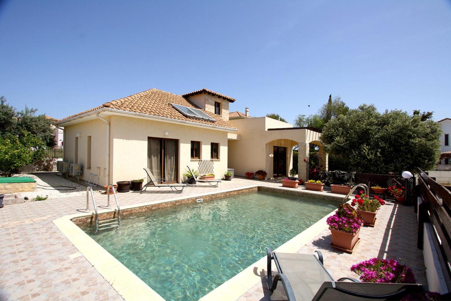 Amathousia Villa With Private Pool And Sea View Писсури Экстерьер фото