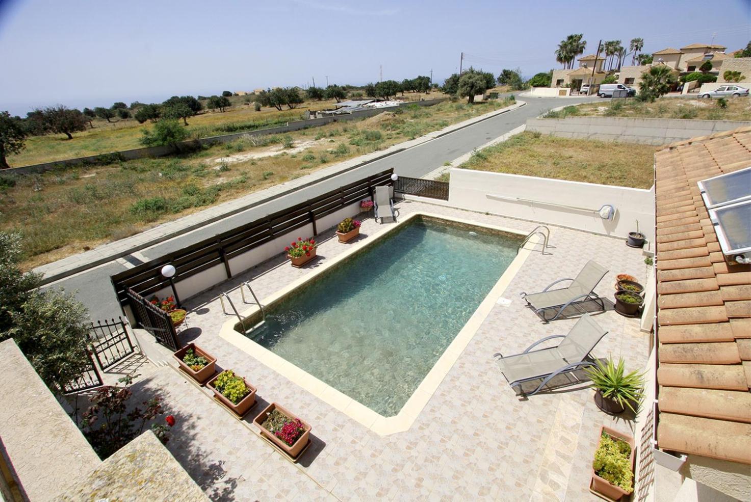 Amathousia Villa With Private Pool And Sea View Писсури Экстерьер фото